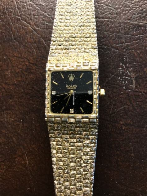 leather band square face by rolex unicorn vintage watch|rolex square watches for sale.